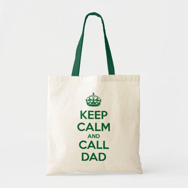 Tote Bag Restez calme et appelez papa (Devant)