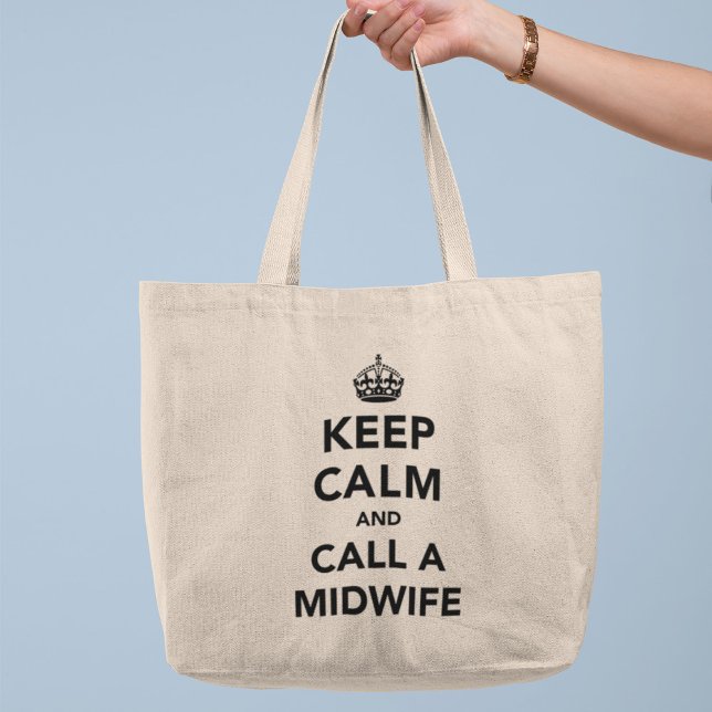 Tote Bag Restez calme et appelez une sage-femme (Créateur téléchargé)