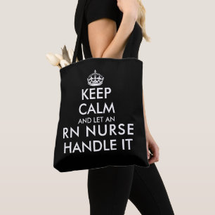 Tote Bag Restez calme et laissez l'infirmière RN gérer drôl