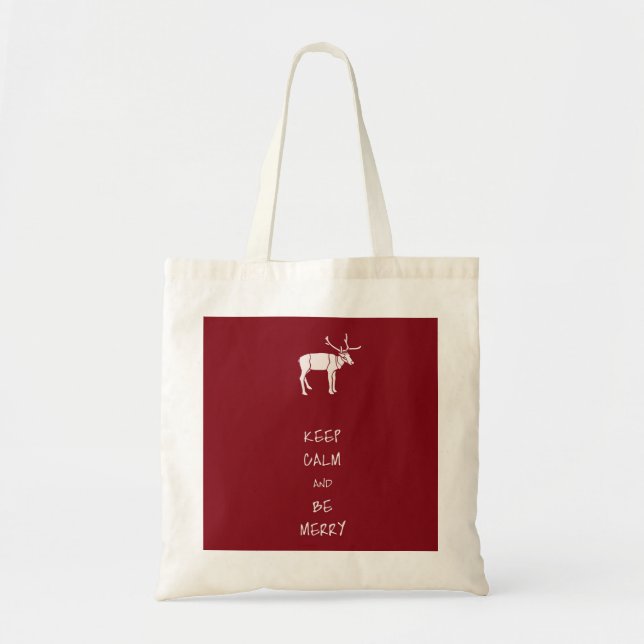 Tote Bag Restez calme et soyez joyeux (Devant)