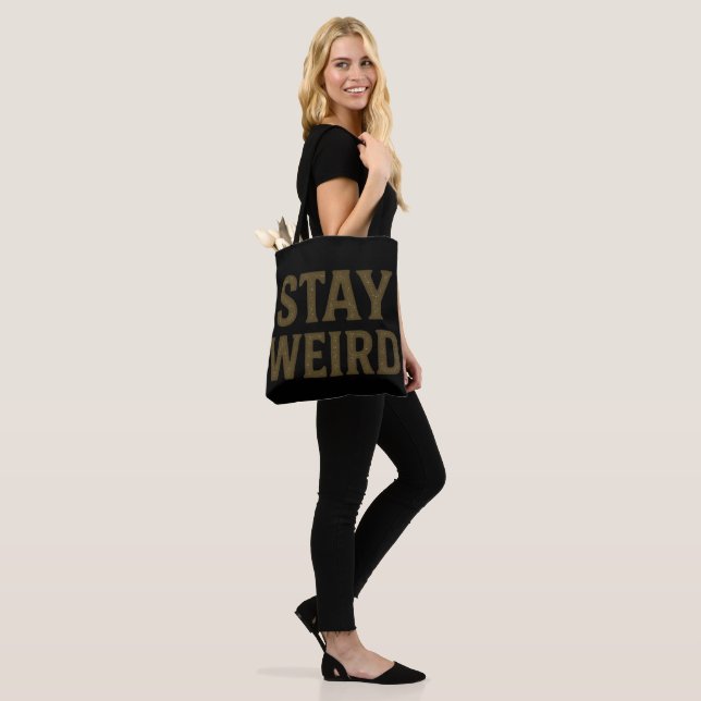 Tote Bag Restez Drôle Vêtements de Rue Rétro  (Sur le modèle)