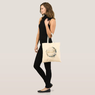 Tote Bag Restez enfant de lune sauvage, lune fleurie