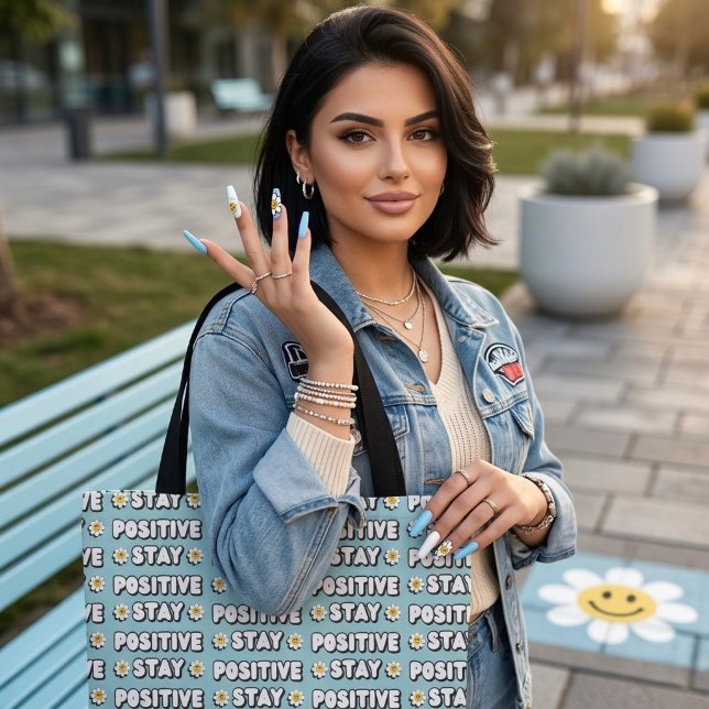 Tote Bag Restez Positif (Créateur téléchargé)