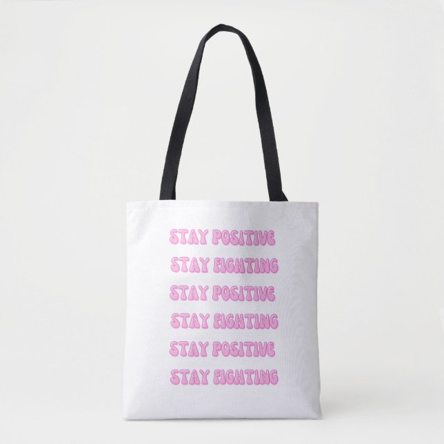 Tote Bag Restez positifs, restez en combat (Devant)