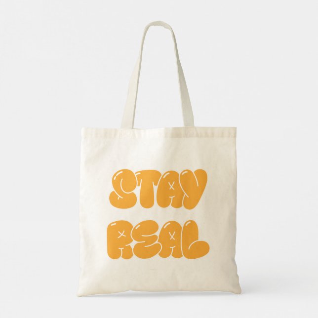 Tote Bag Restez réel (Dos)