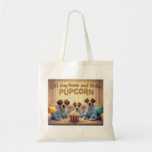 Tote Bag Restons à la maison et commandez des chiens de car