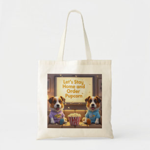 Tote Bag Restons à la maison et commandez des chiens de car