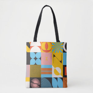 Tote Bag Résumé néo-moderne : Jazz géométrique