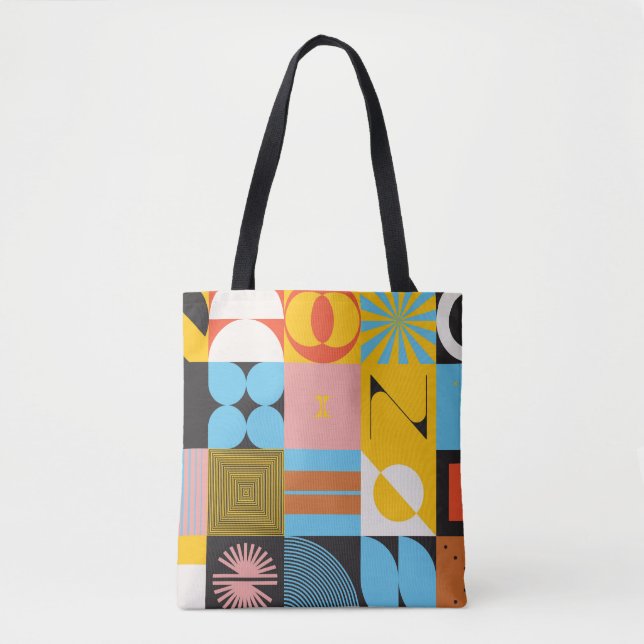 Tote Bag Résumé néo-moderne : Jazz géométrique (Devant)