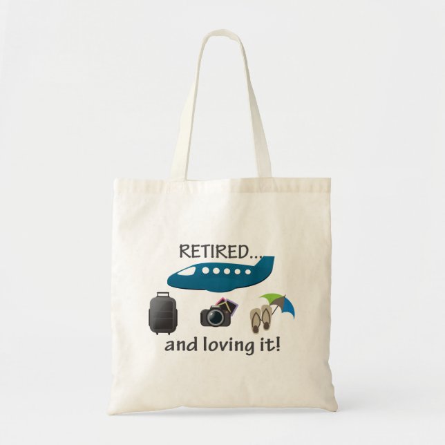 Tote Bag Retiré et l'aimant vacances (Devant)