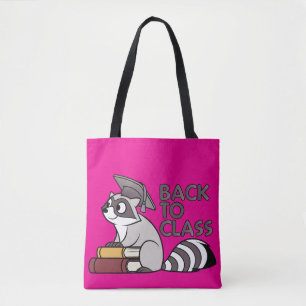 Tote Bag Retour à la classe 2025 Raccoon Design
