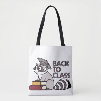 Tote Bag Retour à la classe 2025 Raccoon Design