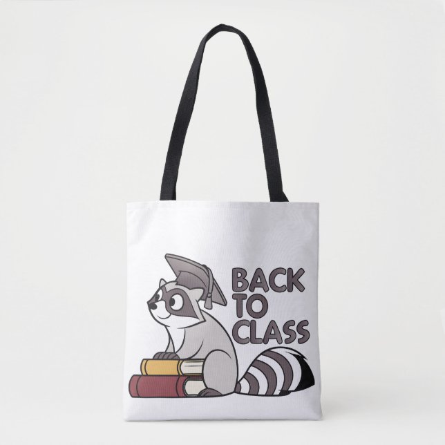 Tote Bag Retour à la classe 2025 Raccoon Design (Devant)