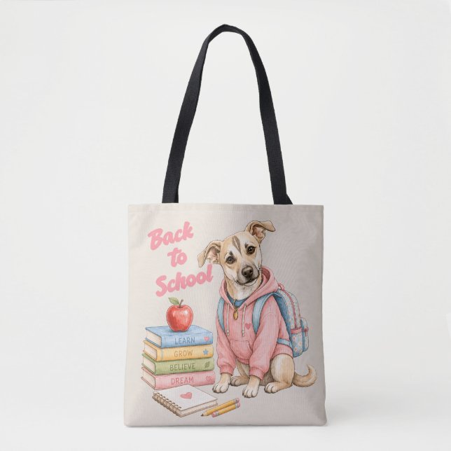 Tote Bag Retour à l'école avec Lina (Devant)