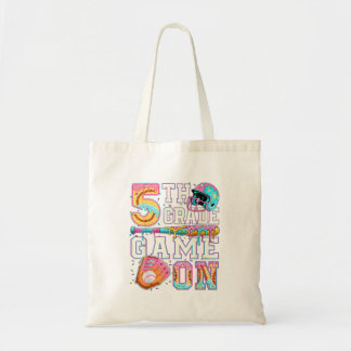 Tote Bag Retour à l'école Baseball 5e année Jouons aux homm