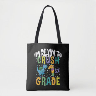Tote Bag Retour à l'école Je suis prêt à écraser 1ère année