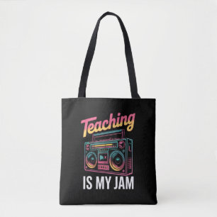 Tote Bag Retour à l'école Rétro Enseigner est mon truc 80s