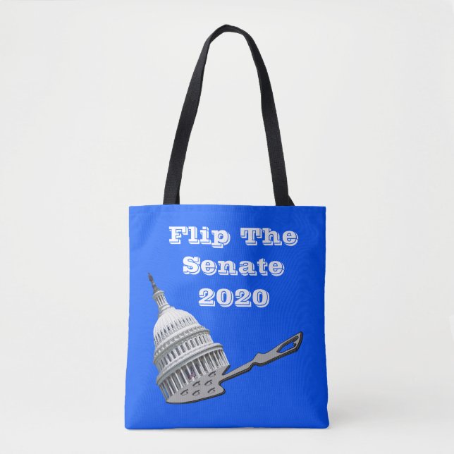 Tote Bag Retourner Le Vote Du Sénat Bleu 2020 (Devant)