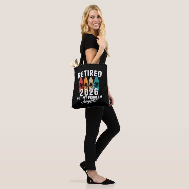 Tote Bag Retraité 2026 Plus Mon Problème Hawaï Palmier (Sur le modèle)