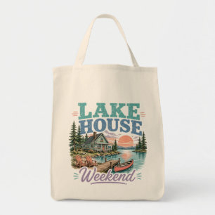 Tote Bag Retraite de cabane de week-end au bord du lac Couc