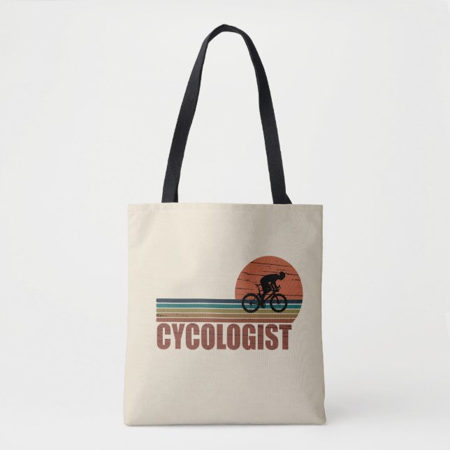 Tote Bag Retraite de cyclisme drôle - Vieux Cycologue  (Devant)