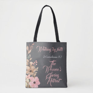 Tote Bag Retraite de printemps des femmes Fleur sauvage ros