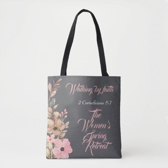 Tote Bag Retraite de printemps des femmes Fleur sauvage ros (Devant)
