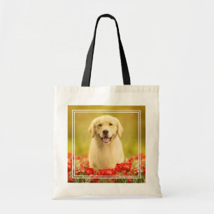 Tote Bag Retraite d'or en fleurs rouges