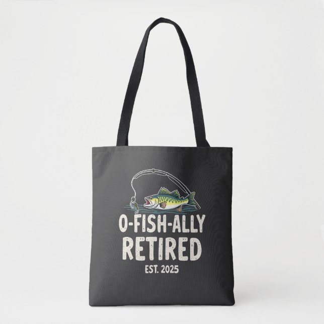Tote Bag Retraité Est. 2025 Retraite Fisher Papa (Devant)