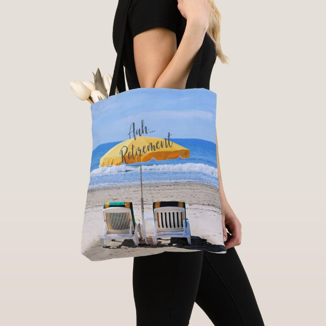 Tote Bag Retraite, une journée à la plage (De près)