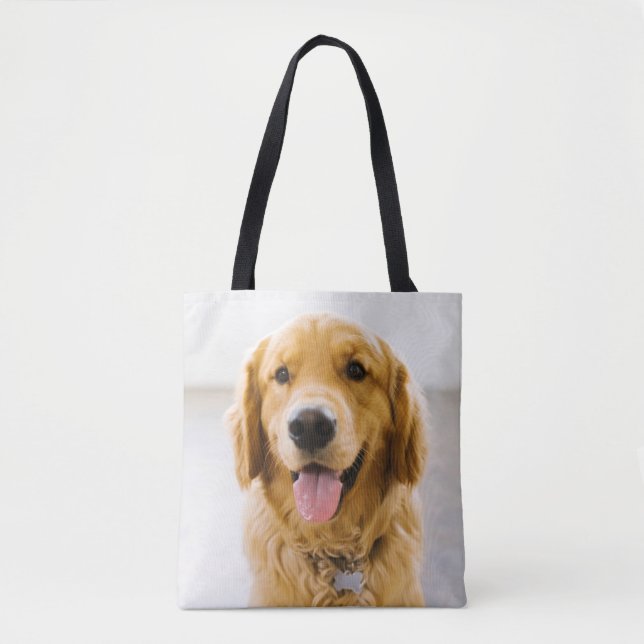 Tote Bag Retriever d'or souriant (Devant)