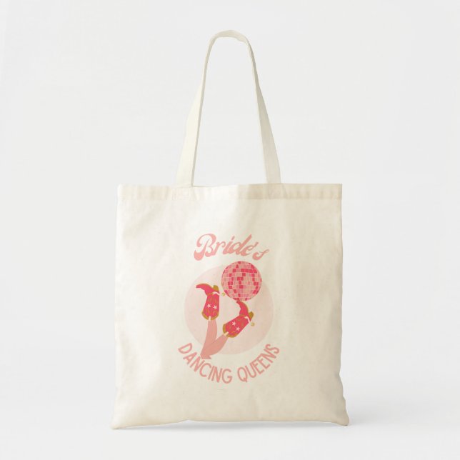 Tote Bag Retro 70's Mariée Reine de la Danse Enterrement de (Devant)