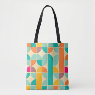 Tote Bag Retro Abstrait : Design intemporel sans fil.