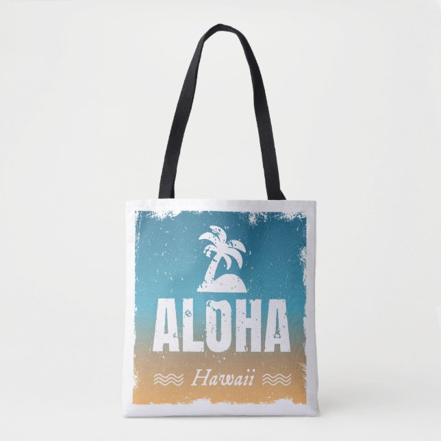 Tote Bag Rétro Aloha Hawaï (Devant)