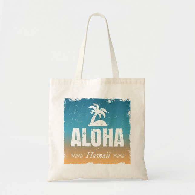 Tote Bag Rétro Aloha Hawaï (Devant)