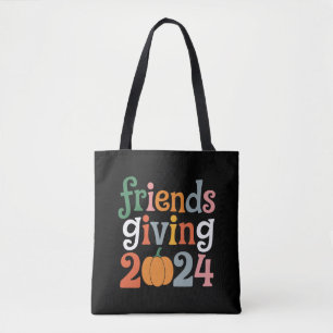 Tote Bag Retro Amis Donnant 2024 Thanksgiving Fall