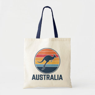 Tote Bag Retro Australian Sunset Animal sauter Kangaroo