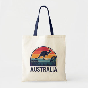 Tote Bag Retro Australian Sunset Animal sauter Kangaroo