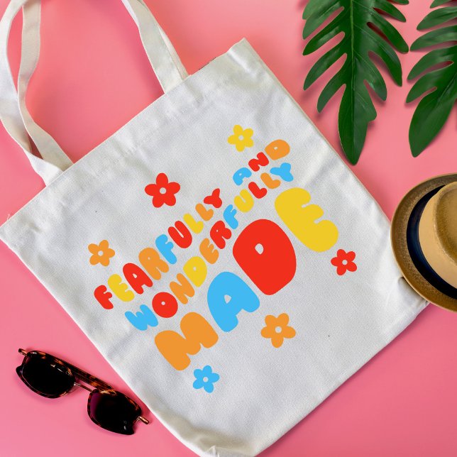 Tote Bag Rétro Avec Peur & Merveilleux Psaumes Fabriqués 13 (Créateur téléchargé)