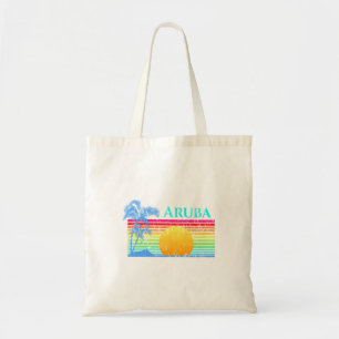 Tote Bag Retro Beach Sunset Aruba