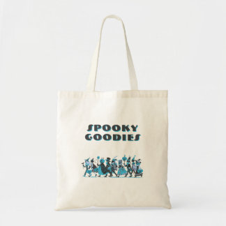 Tote Bag Retro Blue Spooky Goodies Halloween