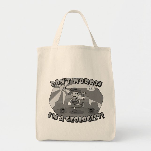 Tote Bag Retro Cartoon - Ne vous inquiétez pas, je suis géo (Devant)