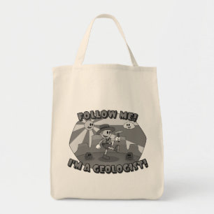 Tote Bag Retro Cartoon - Suivez-Moi ! Je suis géologue !