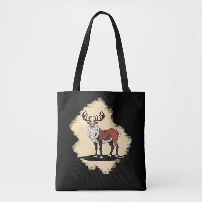 Tote Bag Retro Christmas Reindee (Devant)
