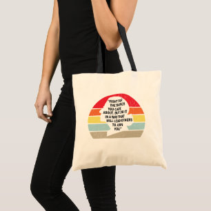 Tote Bag Retro Combat Pour Les Choses Qui Vous Intéressent