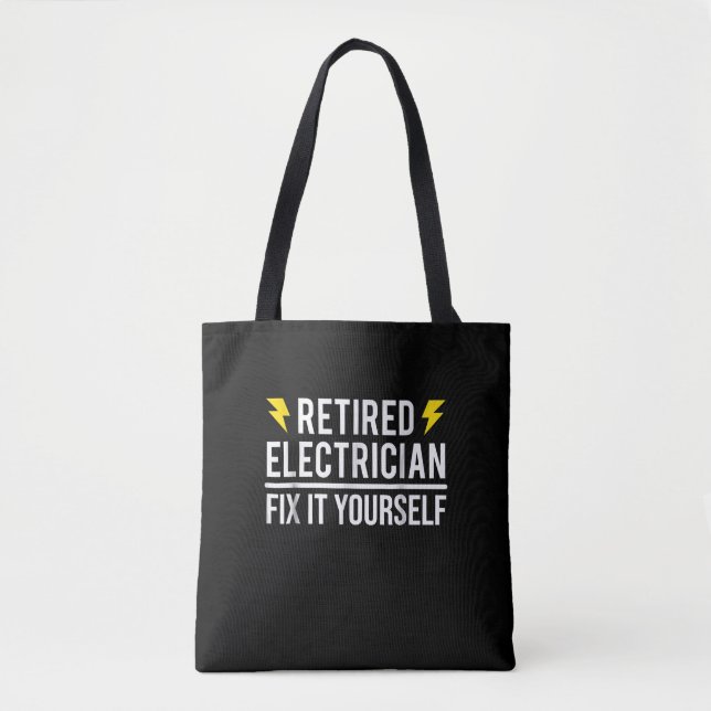 Tote Bag Rétro Electrician Fix It Yourself Funny Venin (Devant)