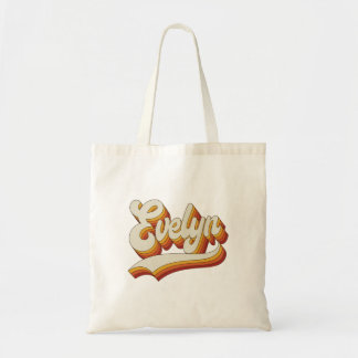 Tote Bag Retro Evelyn Name 70s Vintage Design