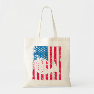 Tote Bag Retro French Horn Vintage US Drapeau Musique Artwo