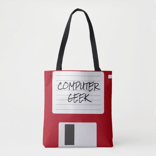 Tote Bag Rétro geek drôle d'ordinateur (Devant)