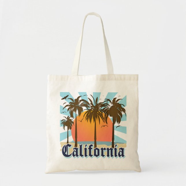 Tote Bag Rétro graphique de logo de la Californie (Devant)